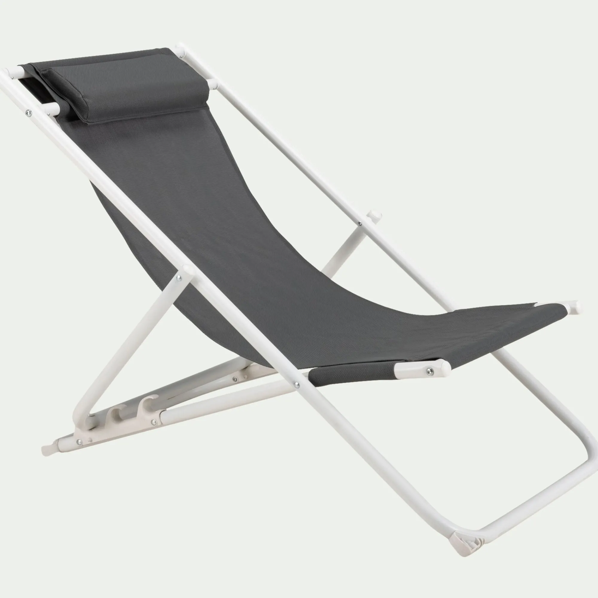 alinea Chilienne*Chilienne en acier et toile enduite 3 positions - gris ardoise