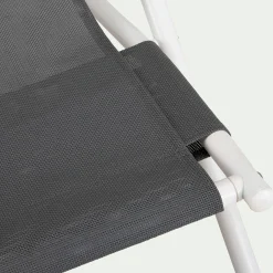 alinea Chilienne*Chilienne en acier et toile enduite 3 positions - gris ardoise