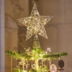 alinea Suspension De Noël|Boule De Noël*Cimier étoile lumineux H27cm - naturel Doré