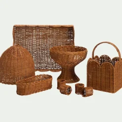 alinea Plateau*Cloche en rotin D26cm - Marron