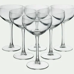 alinea Verre À Pied|Flûte Et Coupe De Champagne*Coffret de 6 coupes à champagne en verre 24cl - Transparent