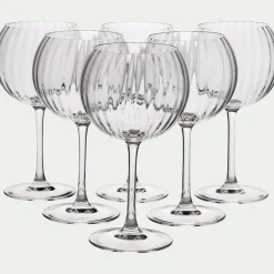 alinea Verre À Pied|Verre À Vin*Coffret de 6 verres à pied ballon en cristallin 58cl - Transparent