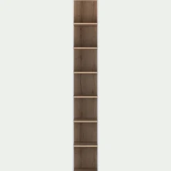alinea Dressing*Colonne de rangement en bois effet chêne H235xL35cm - Blanc