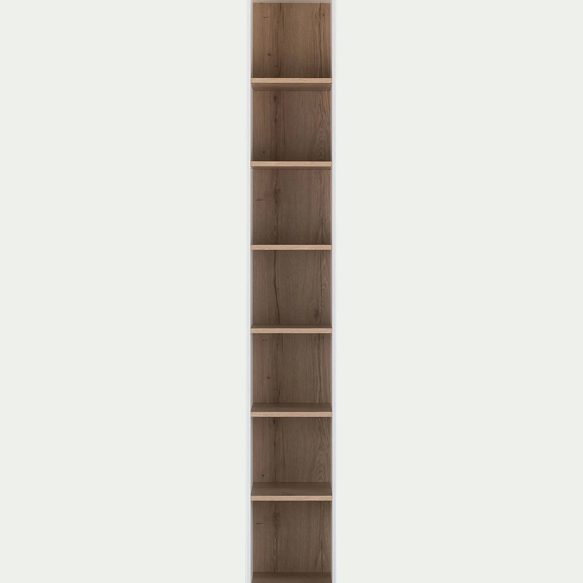 alinea Dressing*Colonne de rangement en bois effet chêne H235xL35cm - Blanc