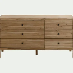 alinea Commode & Chiffonnier*Commode 6 tiroirs en acacia - Bois clair