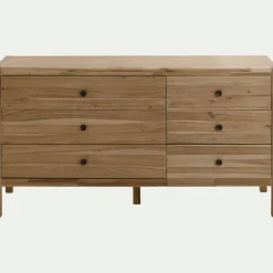 alinea Commode & Chiffonnier*Commode 6 tiroirs en acacia - Bois clair