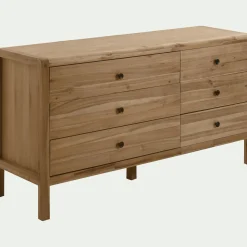 alinea Commode & Chiffonnier*Commode 6 tiroirs en acacia - Bois clair