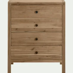 alinea Commode & Chiffonnier*Commode 4 tiroirs en acacia - Bois clair