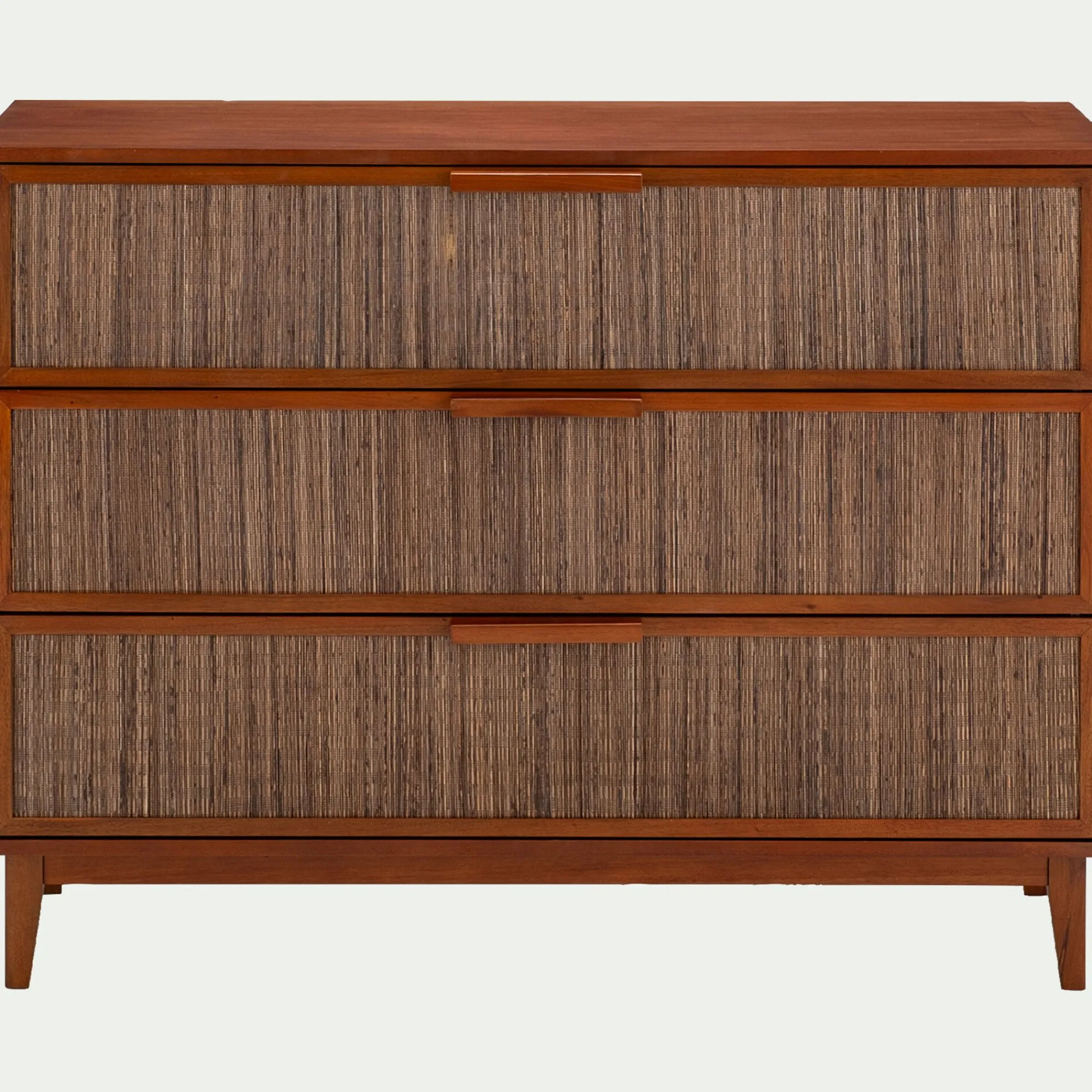 alinea Commode & Chiffonnier*Commode 3 tiroirs en acajou L120cm - Bois foncé