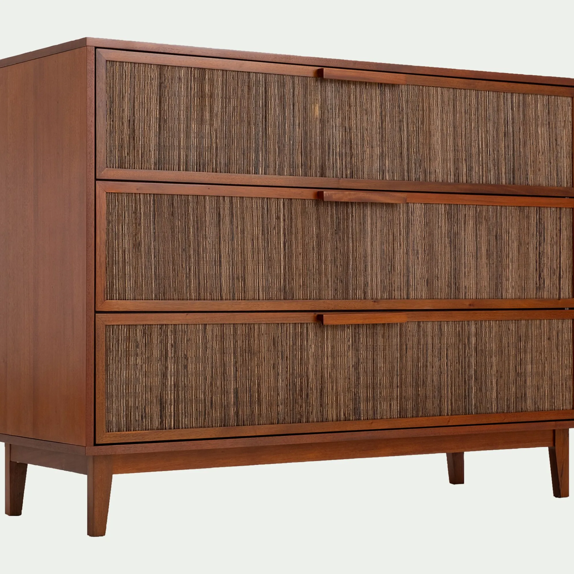 alinea Commode & Chiffonnier*Commode 3 tiroirs en acajou L120cm - Bois foncé