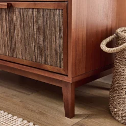 alinea Commode & Chiffonnier*Commode 3 tiroirs en acajou L80cm - Bois foncé