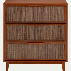 alinea Commode & Chiffonnier*Commode 3 tiroirs en acajou L80cm - Bois foncé