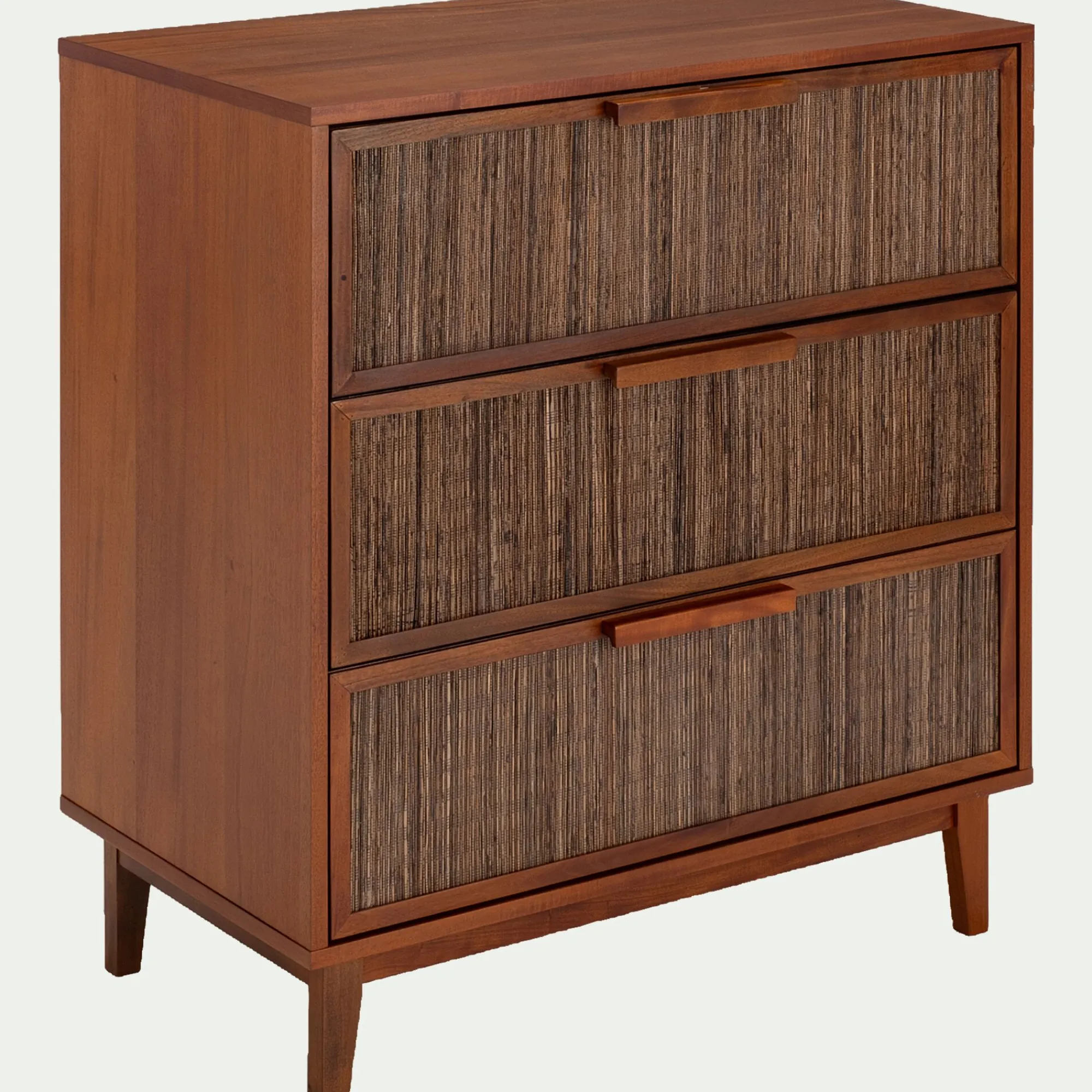 alinea Commode & Chiffonnier*Commode 3 tiroirs en acajou L80cm - Bois foncé