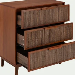 alinea Commode & Chiffonnier*Commode 3 tiroirs en acajou L80cm - Bois foncé