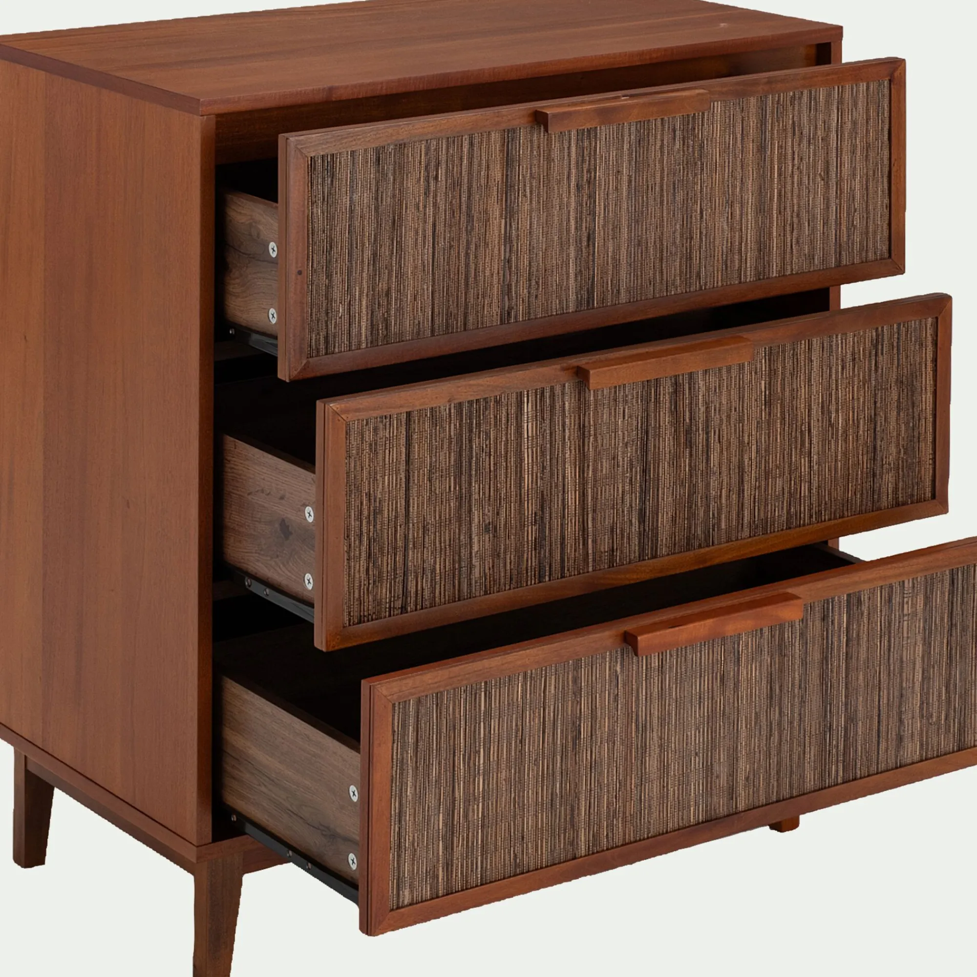 alinea Commode & Chiffonnier*Commode 3 tiroirs en acajou L80cm - Bois foncé
