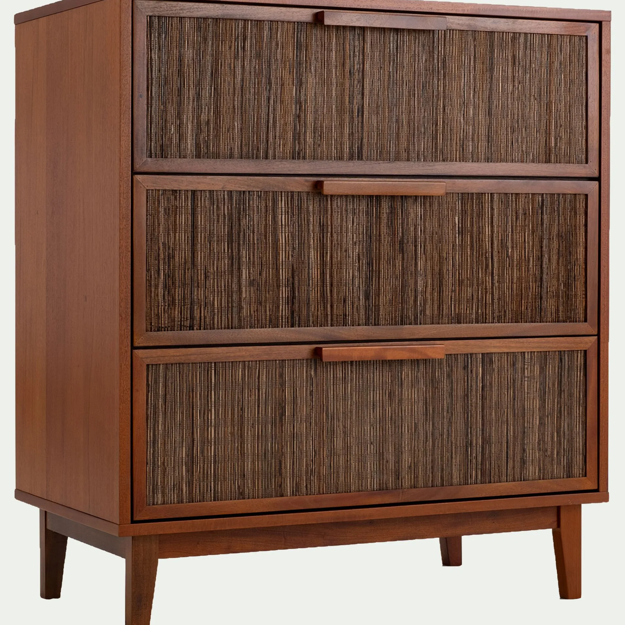 alinea Commode & Chiffonnier*Commode 3 tiroirs en acajou L80cm - Bois foncé