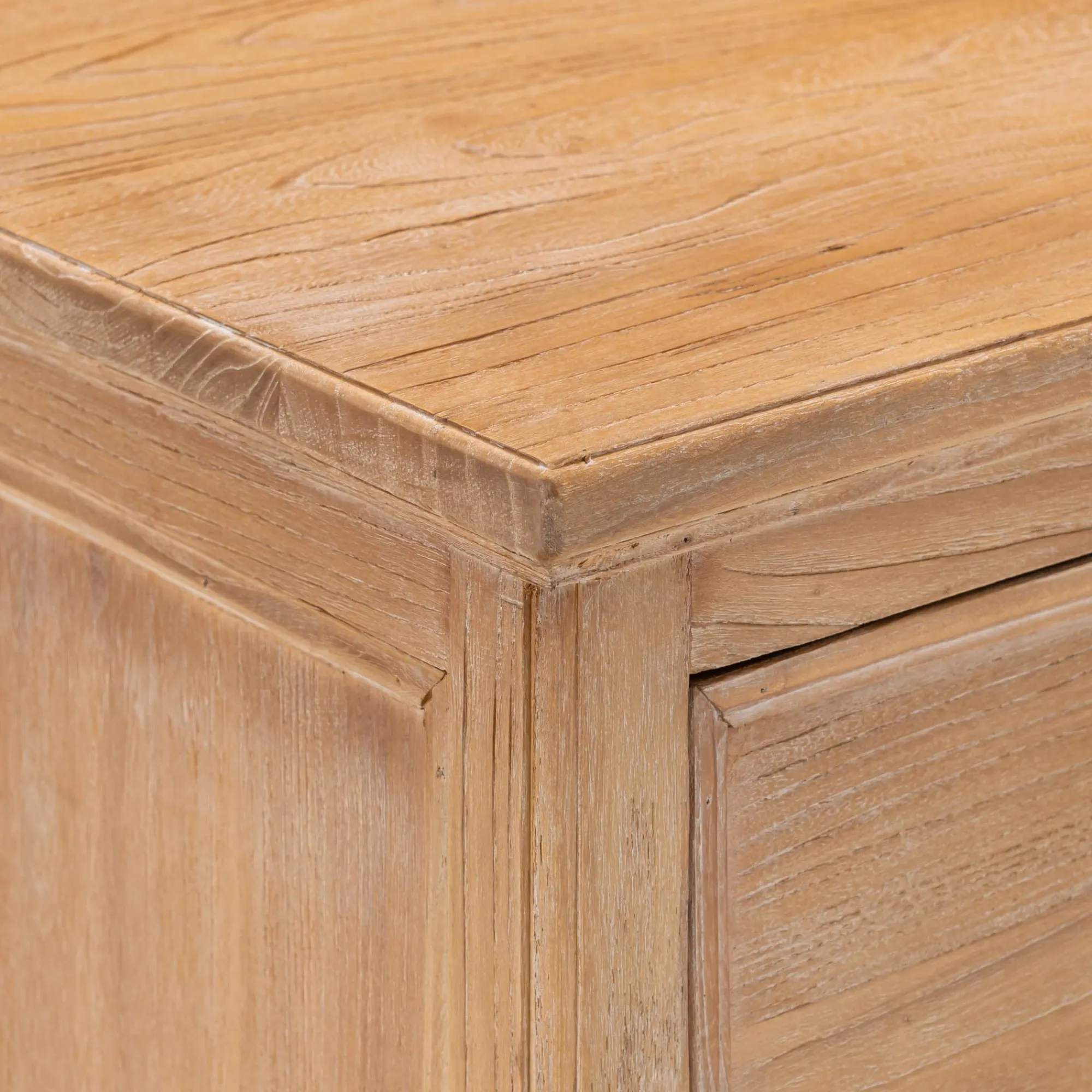 alinea Commode & Chiffonnier*Commode 4 tiroirs en bois d'orme et de pin - Bois clair
