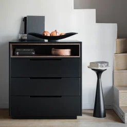 alinea Commode & Chiffonnier*Commode 3 tiroirs en bois - Noir