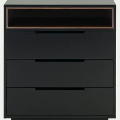 alinea Commode & Chiffonnier*Commode 3 tiroirs en bois - Noir