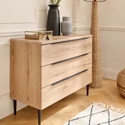 alinea Commode & Chiffonnier*Commode 3 tiroirs en bois - Bois clair