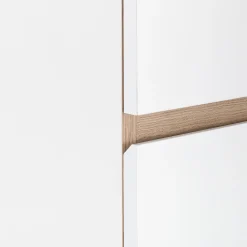 alinea Commode & Chiffonnier|Dressing*Commode module 4 tiroirs en bois effet chêne H94XL94cm - Blanc