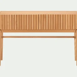alinea Meuble D'Entrée|Console*Console 2 tiroirs en bois L120xl30xH80cm - naturel Bois clair