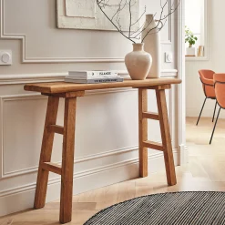 alinea Console|Meuble D'Entrée*Console en bois recyclé - L120xl30xH80cm Bois foncé