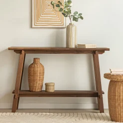 alinea Console*Console en teck recyclé L125xl37xH80cm - Bois clair