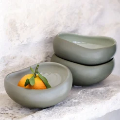 alinea Vaisselle Petit Déjeuner|Coupelle*Coupelle en grès D14cm - olivier Vert