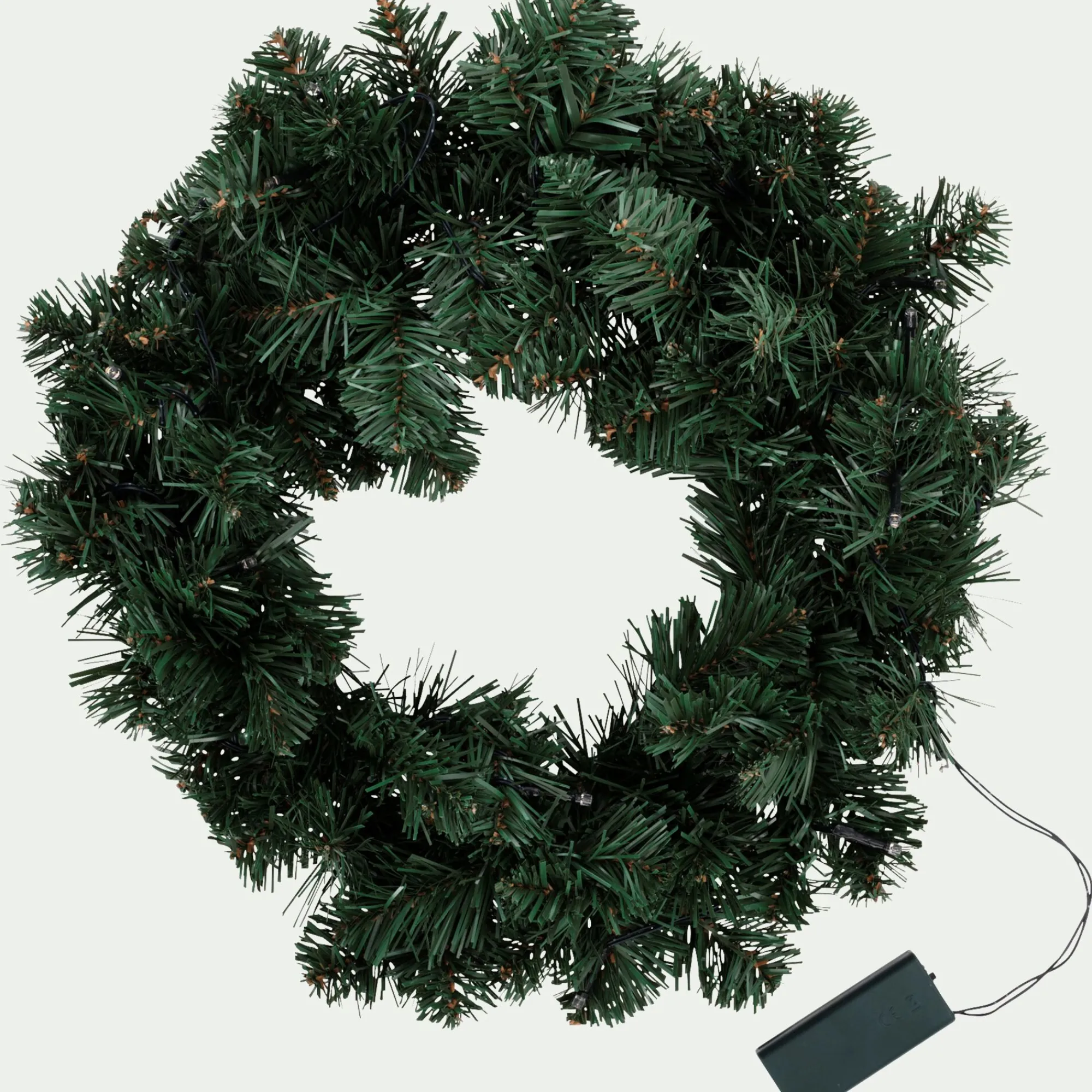 alinea Couronne De Noël*Couronne de Noël artificielle lumineuse D45cm - Vert