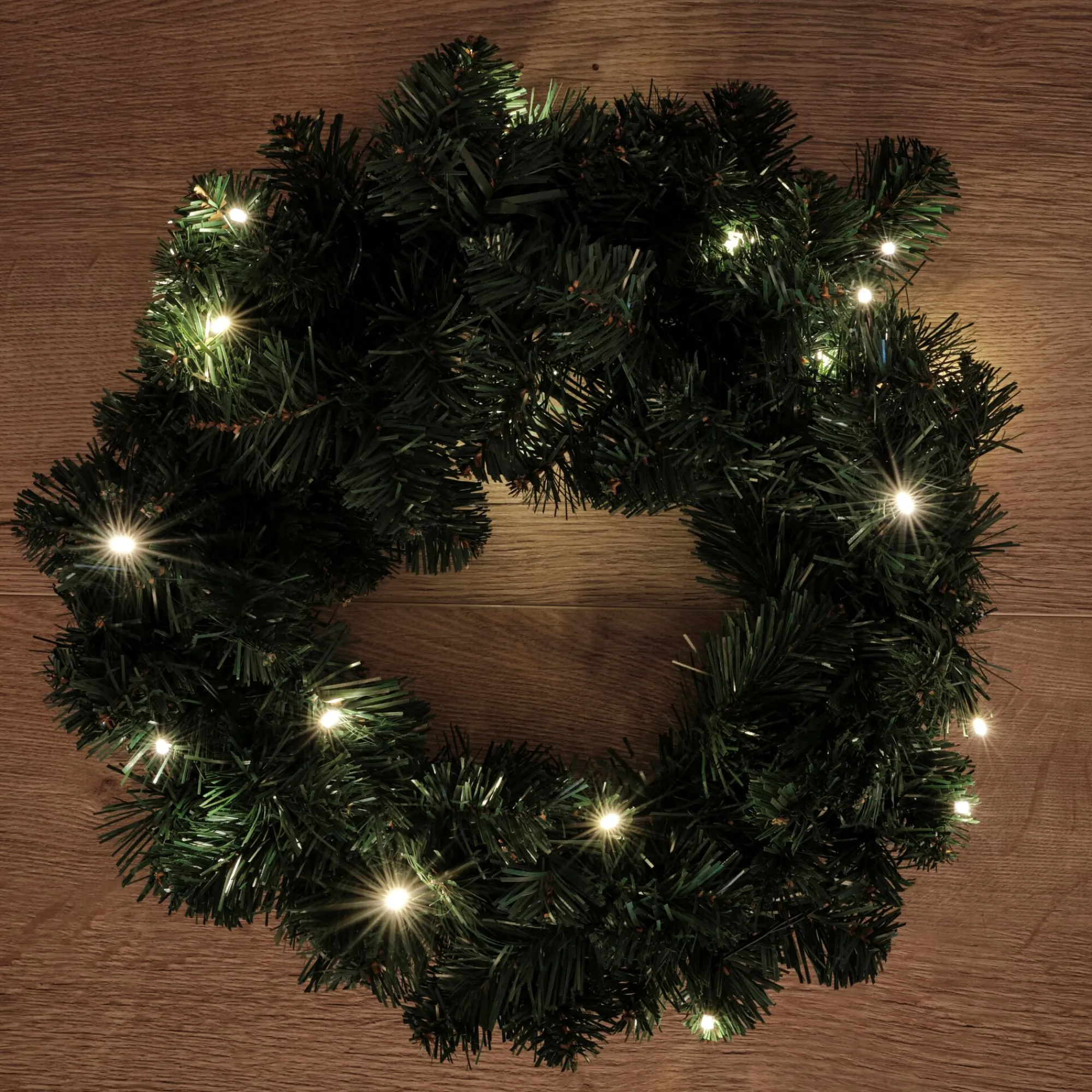 alinea Couronne De Noël*Couronne de Noël artificielle lumineuse D45cm - Vert