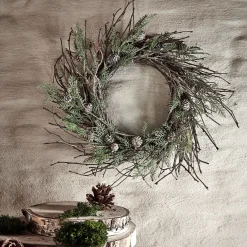 alinea Couronne De Noël*Couronne de Noël en pommes de pin D45cm - Marron