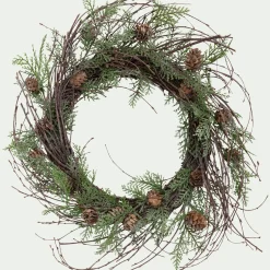 alinea Couronne De Noël*Couronne de Noël en pommes de pin D45cm - Marron