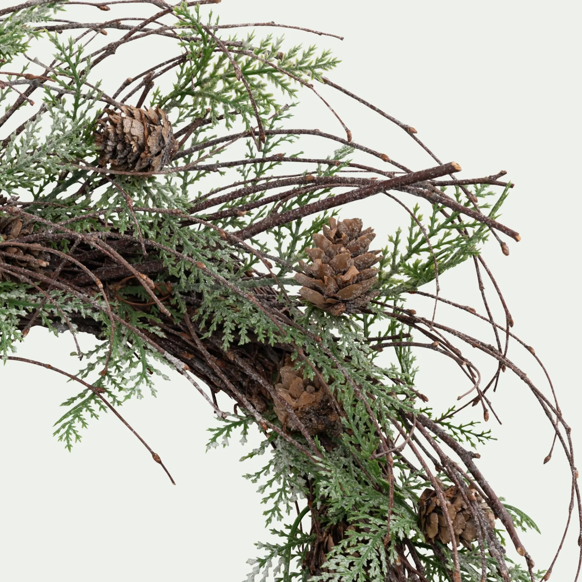 alinea Couronne De Noël*Couronne de Noël en pommes de pin D45cm - Marron