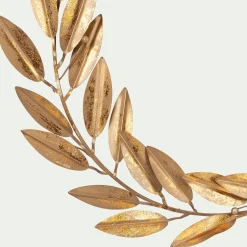 alinea Couronne De Noël*Couronne de Noël végétale en métal D34cm - Doré