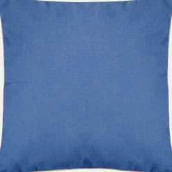 alinea Coussin Exterieur*Coussin à passepoil en tissu 70x70cm - Bleu marine