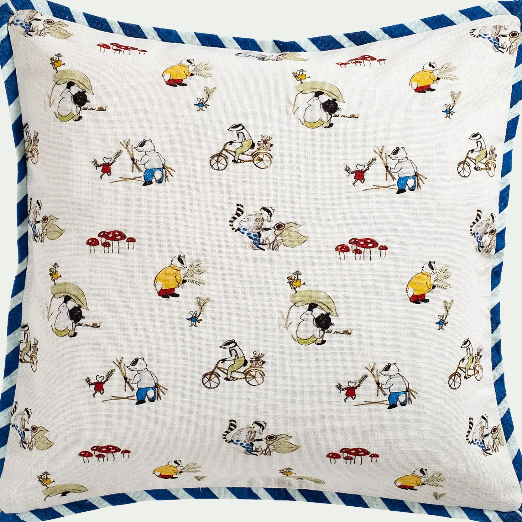 alinea Bureau Enfant|Coussin Enfant*Coussin motif animalier en coton 45x45cm - Blanc