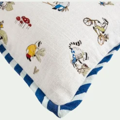 alinea Bureau Enfant|Coussin Enfant*Coussin motif animalier en coton 45x45cm - Blanc