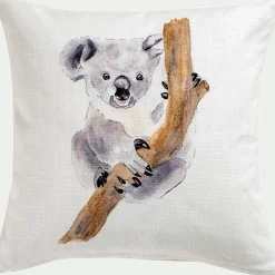 alinea Bureau Enfant|Coussin Enfant*Coussin motif koala en coton 45x45cm - Gris