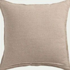 alinea Coussin*Coussin rayé en lin 45x45cm - Rouge