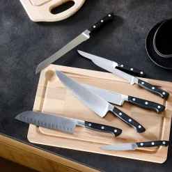 alinea Couvert De Table*Couteau à steak forgé avec lame 12cm en inox - Noir