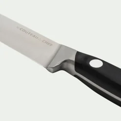 alinea Couvert De Table*Couteau à steak forgé avec lame 12cm en inox - Noir