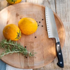 alinea Couteau De Cuisine*Couteau Santoku forgé avec lame 19cm en métal Noir