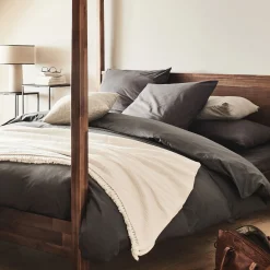 alinea Couvre-Lit*Couvre-lit en coton point ajouré 230x240cm - écru Blanc