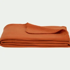 alinea Couvre-Lit*Couvre-lit en gaze de coton 180x230cm - brun rustrel Marron