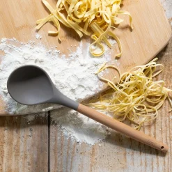 alinea Ustensile De Cuisine|Couvert De Service*Cuillère en bois et silicone - brun terre ombre