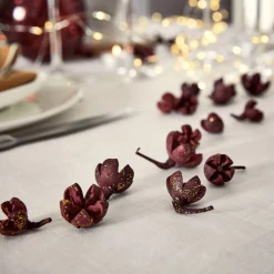 alinea Décoration De La Table De Noël|Vase Et Branchage De Noël*Déco végétale fruits secs - Rouge