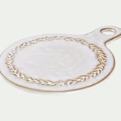 alinea Plateau*Dessous de plat motif végétal en grès D20cm - alpilles Beige