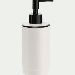 alinea Accessoire De Salle De Bain*Distributeur à savon en grès - H18,50cm Blanc