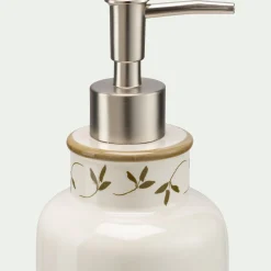 alinea Accessoire De Salle De Bain*Distributeur à savon liquide en grès - Blanc